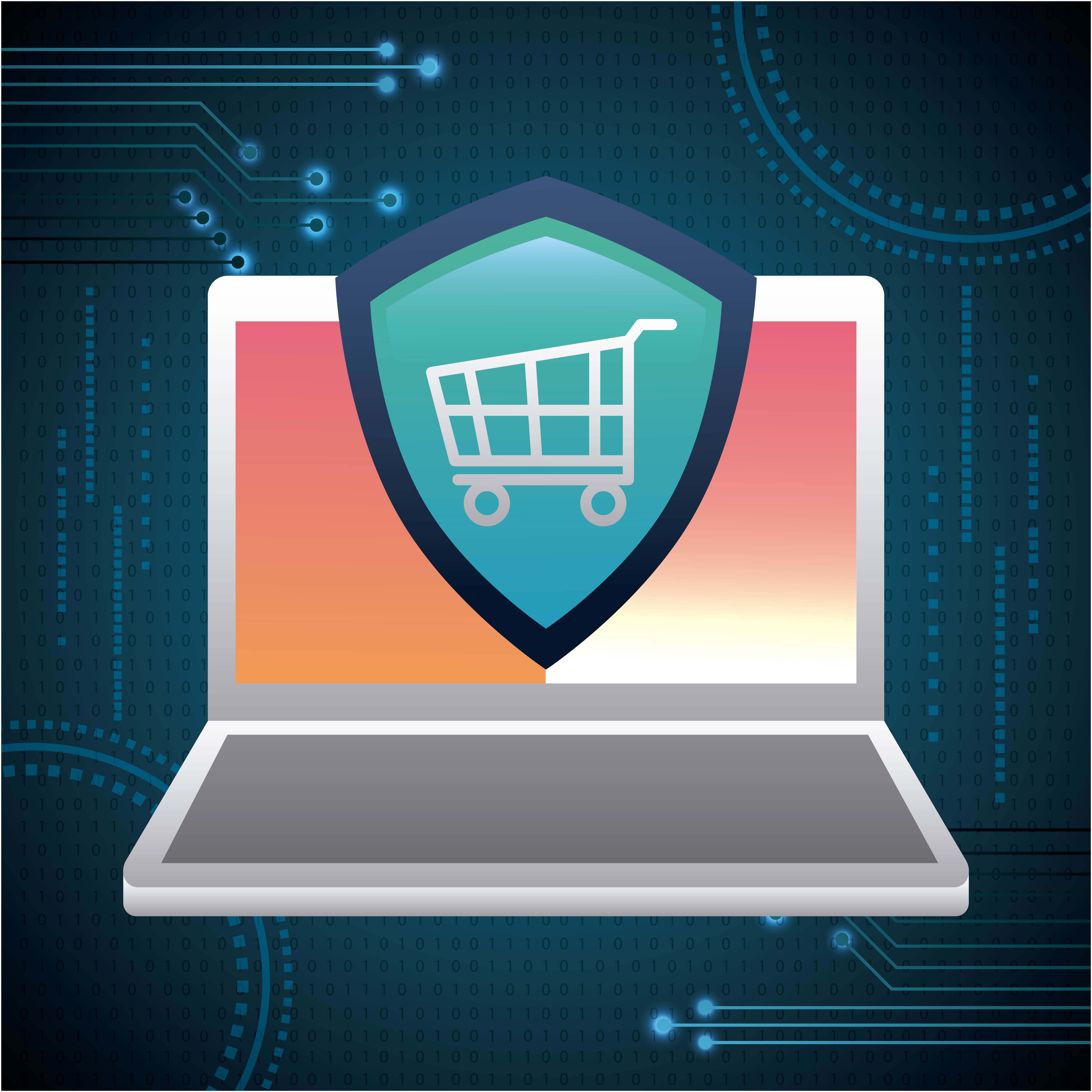 Scudo di protezione cybersecurity per e-commerce