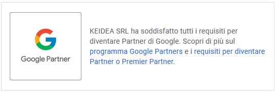Keidea Web Agency Partner Ufficiale di Google 