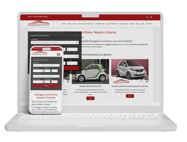 Realizzazione Sito Web, Branding e Software Autonoleggio: Autonoleggio Frank Srl